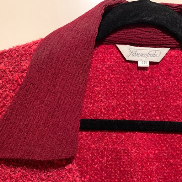 Vintage Red Knit Top and Skirt Set - Picture 2 of 11